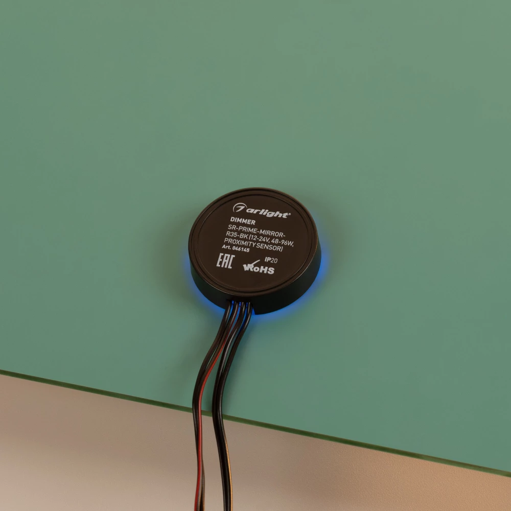 Диммер SR-PRIME-MIRROR-R35-BK (12-24V, 48-96W, PROXIMITY SENSOR) (Arlight, IP20 Пластик, 2 года) 046145 - Viokon.com
