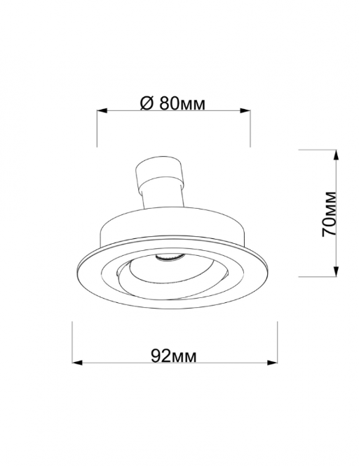 Светильник встраиваемый SAG R B - Viokon.com