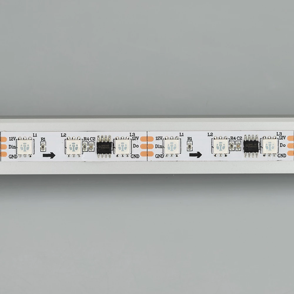 Лента SPI-B60-10mm 12V RGB-PX3 (14.4 W/m, IP20, 5060, 5m) (Arlight, Открытый, IP20) 026367(2) - Viokon.com