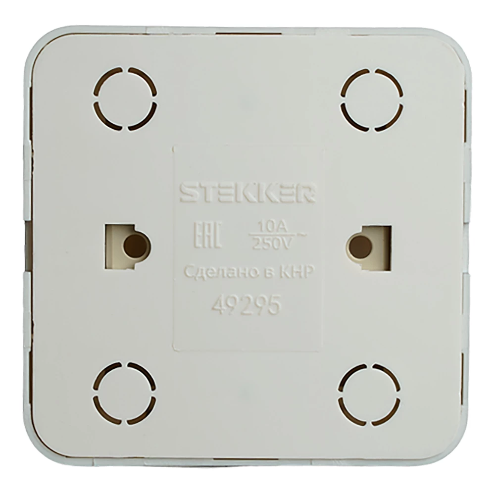 Выключатель открытой установки 1-клавишный, STEKKER, 250В, 10А, IP20, серия София, серебро, MSW10-10-03 (49295) - Viokon.com