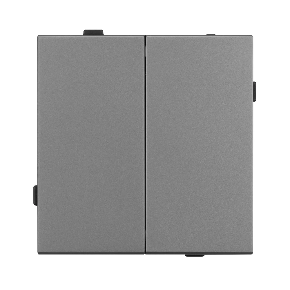 Механизм выключателя двухклавишный непроходной SWT-TENDO-MK02-PL-GR (230V, 10A) (Arlight, Графитовый) 054060 - Viokon.com