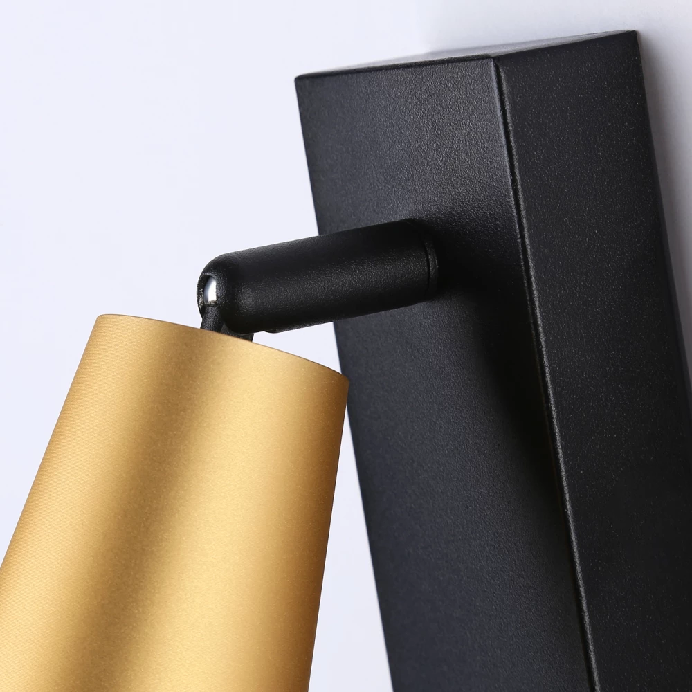 Настенный светильник с выключателем и сменной лампой GU10 TA13142 BK/GD черный/золото GU10 max 12W 140*60*90 - Viokon.com