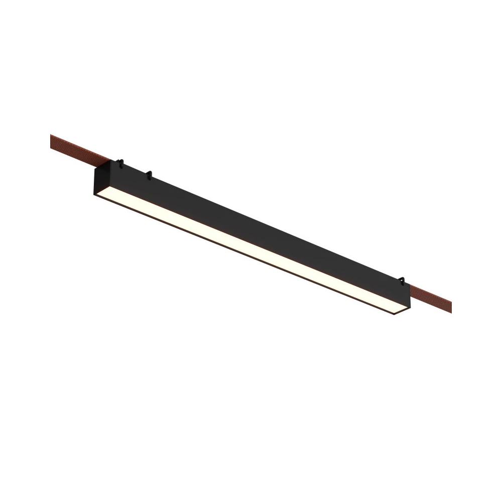 DK5676-BK Cветильник для трека-ремня Belty Smart серия Linear со светодиодом L642W40H45мм 48V DC 24W RA90 120 2700-6500K IP20 черный алюминий - Viokon.com