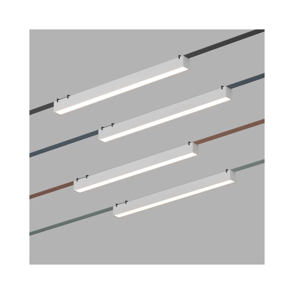 DK5576-WH Cветильник для трека-ремня Belty серия Linear со светодиодом L642W40H45мм 48V DC 24W RA90 120 4000K IP20 белый алюминий - Viokon.com