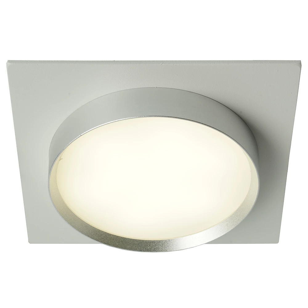 Светильник встраиваемый Feron DL506 потолочный GX53 белый + серебро квадрат (51361) - Viokon.com