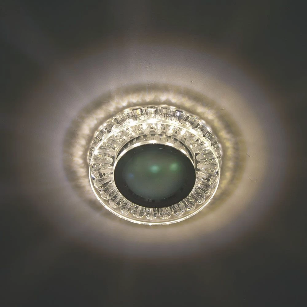 Светильник встраиваемый с белой LED подсветкой Feron C1015MO потолочный MR16 G5.3 прозрачный (28573) - Viokon.com