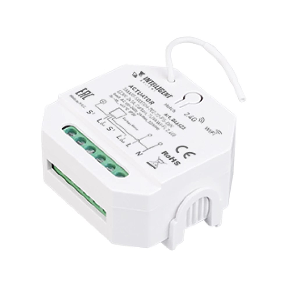 INTELLIGENT ARLIGHT Актуатор SMART-SWITCH-702-72-PS-DIN (230V, 2x1A, Curtain, TUYA Wi-Fi, 2.4G) (IARL, IP20 Пластик, 5 лет) 046523 - Viokon.com