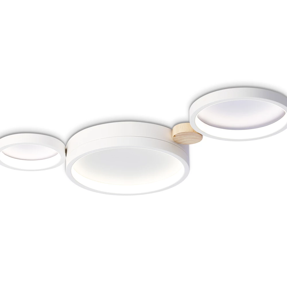 Настенно-потолочный светодиодный светильник с пультом FL4812/3 WH белый 3000K-6400K 45W 620*290*55 (ПДУ ИК) - Viokon.com