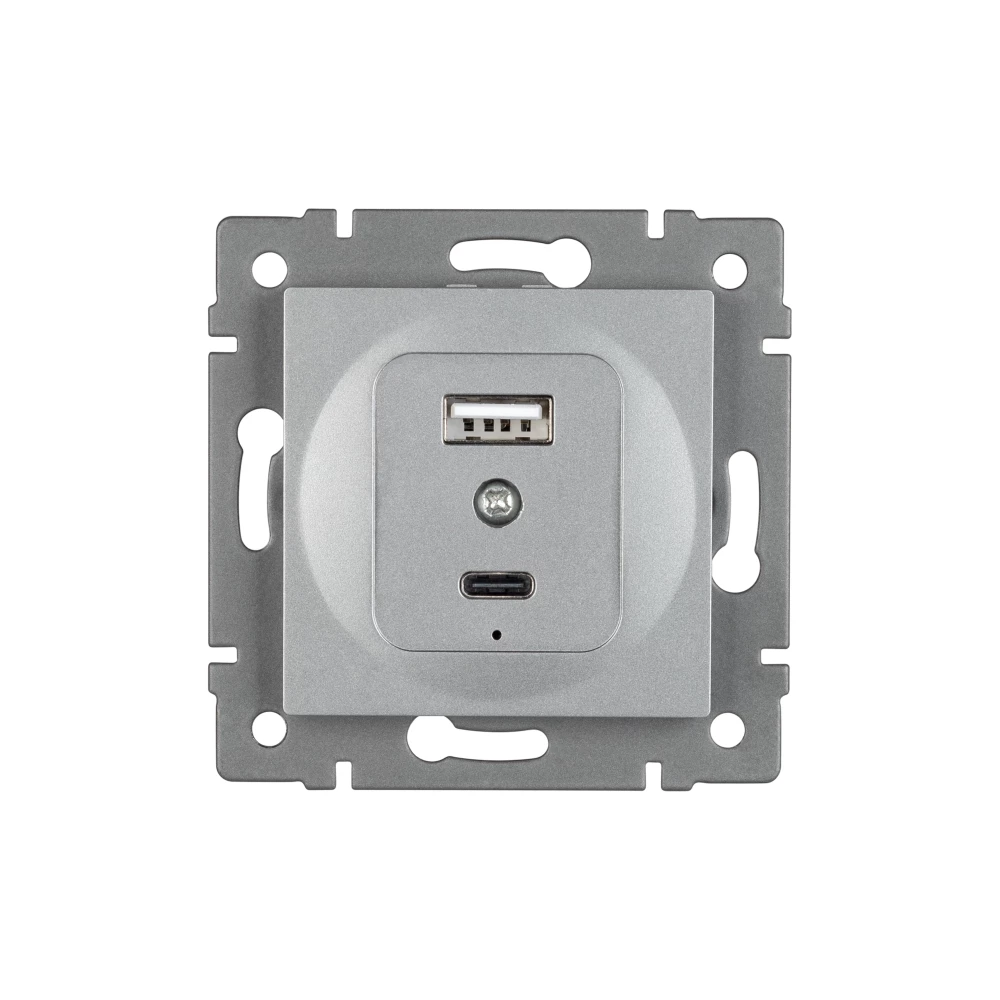 Механизм USB розетки SCT-MUAC-PL-GR-V (5V, 3A, QC4) (Arlight, -) 049840 - Viokon.com