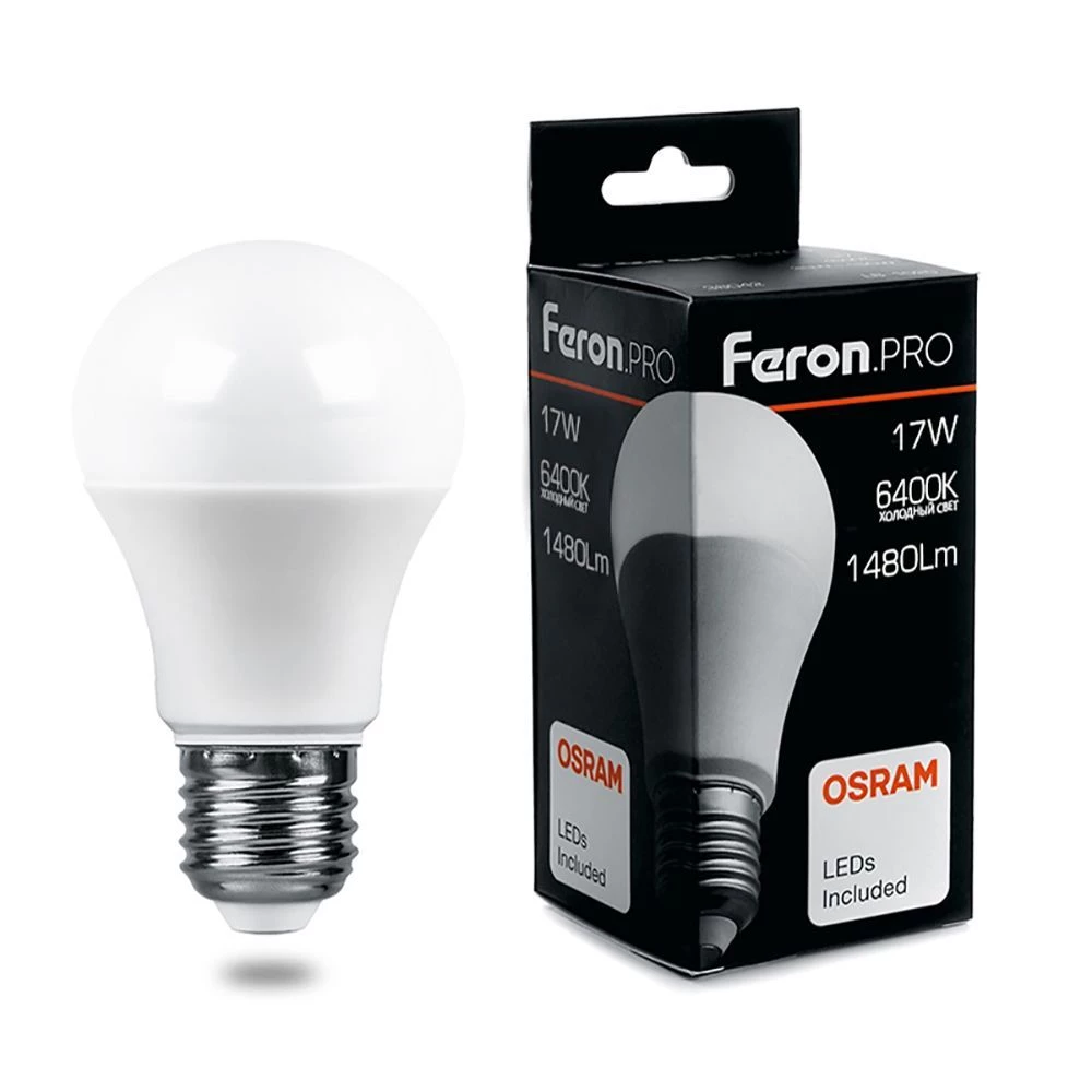 Лампа светодиодная Feron.PRO LB-1017 Шар E27 17W 175-265V 6400K (38040) - Viokon.com