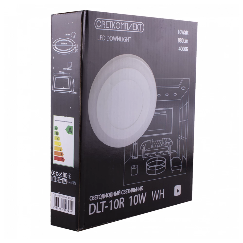 DLT-10R 10W MWH 4000K Светильник светодиодный встраиваемый - Viokon.com