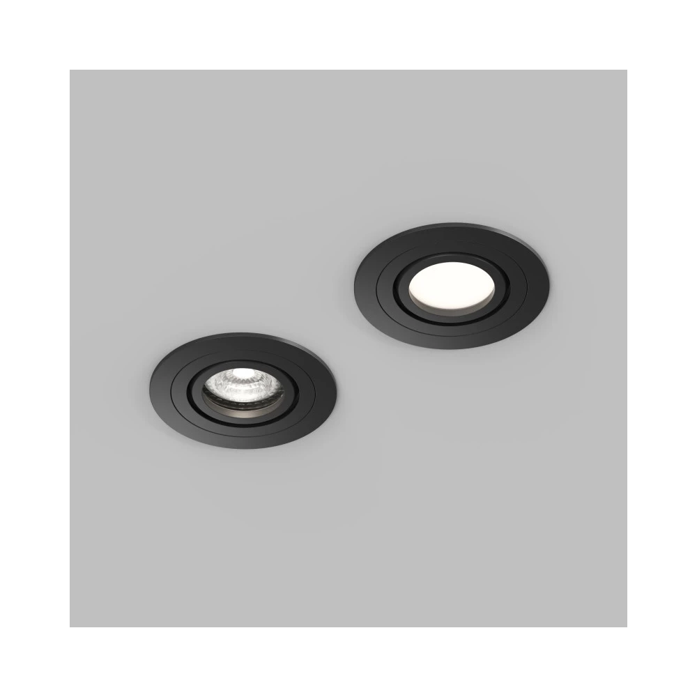 Встраиваемый влагозащищнный светильник HYDRO IP44 до 15 Вт LED GU10 алюминий чрный - Viokon.com