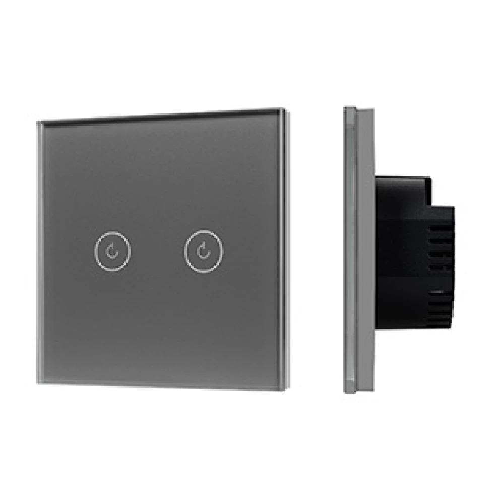 Выключатель сенсорный SWT-OMALI-S02-ZB-GR (250V, 10A, Zigbee) (Arlight, Стекло) 050039 - Viokon.com
