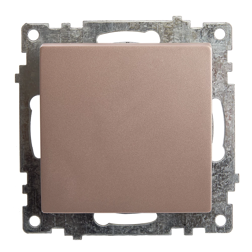 Выключатель 1-клавишный STEKKER GLS10-7103-02, 250В, 10А, серия Катрин, шампань (39589) - Viokon.com