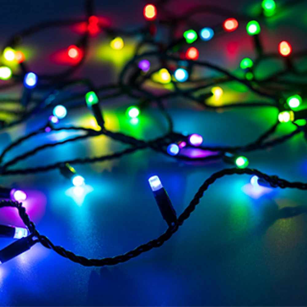 Светодиодная гирлянда ARD-STRING-CLASSIC-10000-BLACK-95LED-LIVE RGBW-DMX (24V, 10W) (Ardecoled, IP65) 031743 - Viokon.com