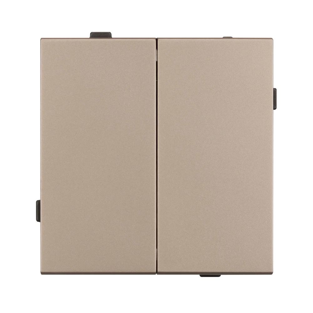 Механизм выключателя двухклавишный непроходной SWT-TENDO-MK02-PL-GD (230V, 10A) (Arlight, Песочный) 054061 - Viokon.com