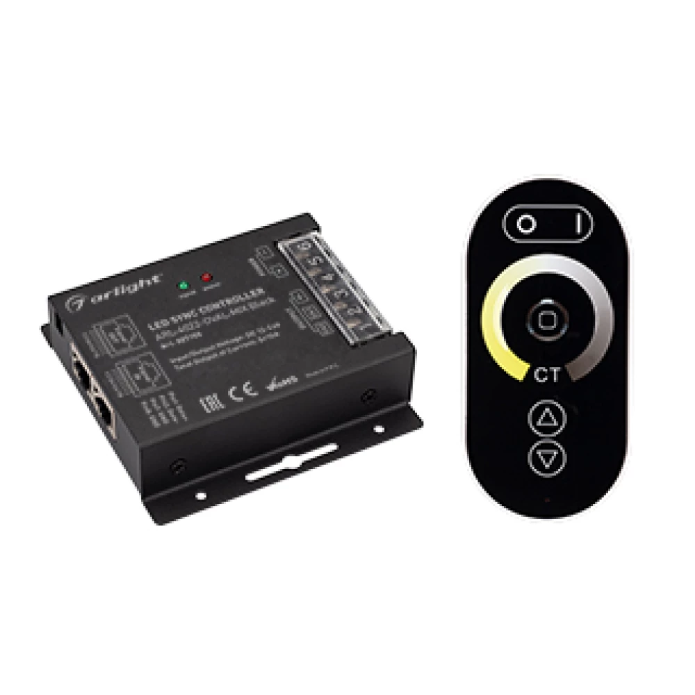 Контроллер ARL-4022-OVAL-MIX Black (12-24V, 2x10A, ПДУ, RF) (Arlight, IP20 Металл, 3 года) 027155 - Viokon.com