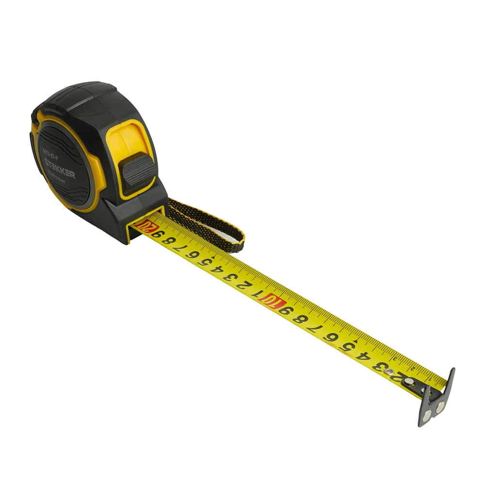 Рулетка, 7,5 м х 25 мм, магнит, II класс точности, двухстороннее нанесение, STEKKER MTS-87-P (50211) - Viokon.com