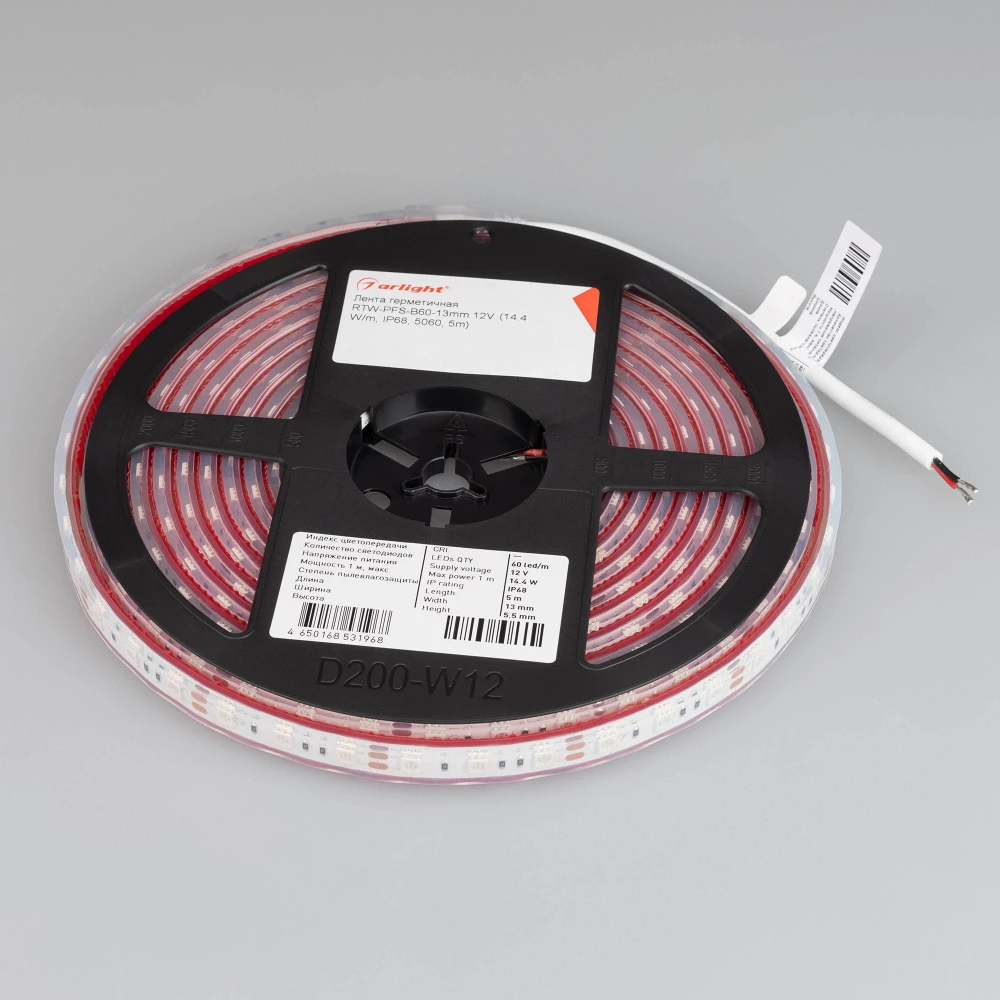 Лента герметичная RTW-PFS-B60-13mm 12V Yellow (14.4 W/m, IP68, 5060, 5m) (Arlight, 14.4 Вт/м, IP68) 036291 - Viokon.com