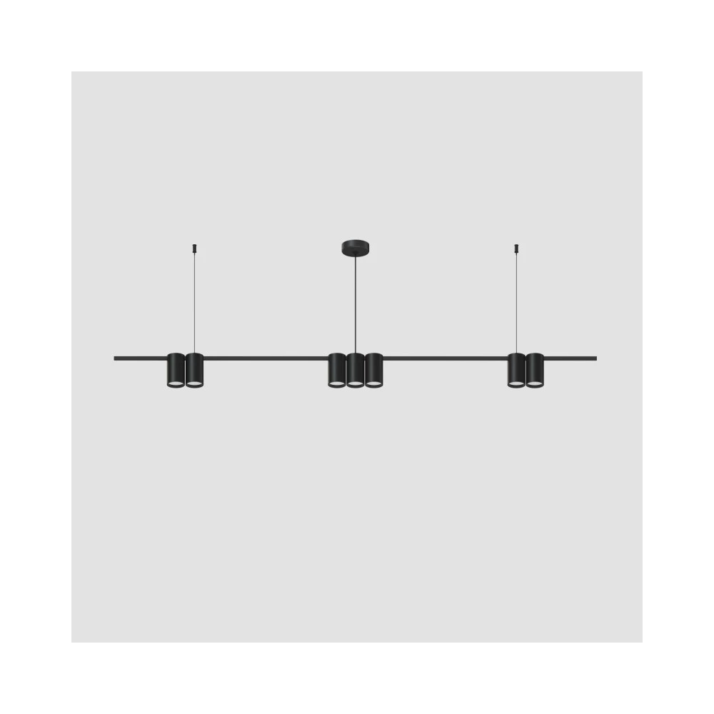 DK4063-BK Подвесной светильник ORBIT IP20 7xGU10 LED до 15 Вт черный матовый алюминий - Viokon.com