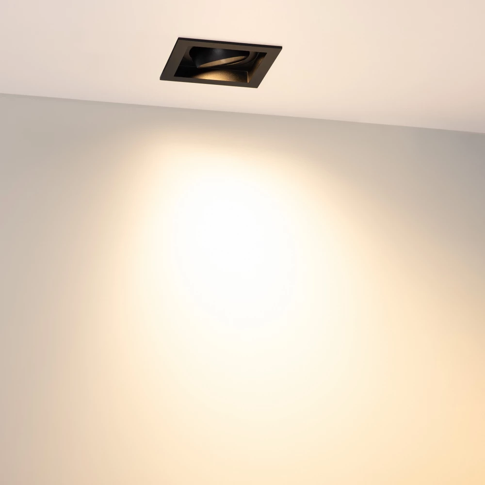 Светильник MS-VORTEX-BUILT-S90x90-12W Warm3000 (BK-BK, 40 deg, 230V) (Arlight, IP20 Металл, 5 лет) 057954 - Viokon.com