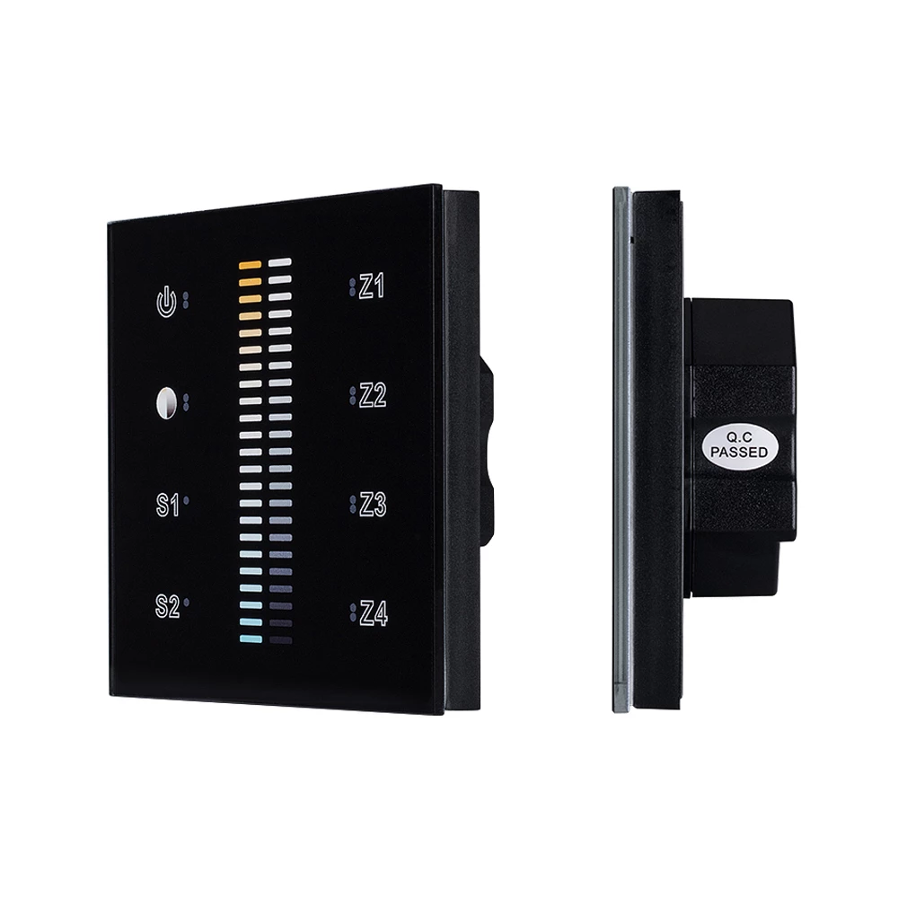 Панель Sens SR-2830B-AC-RF-IN Black (220V,MIX+DIM,4зоны) (Arlight, IP20 Пластик, 3 года) 021062 - Viokon.com