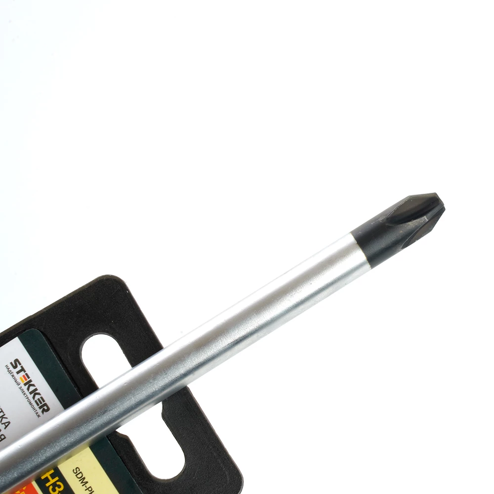 Отвертка крестовая STEKKER Ph 3 х 150 мм, Cr-V, SDM-PH3-150 (39771) - Viokon.com