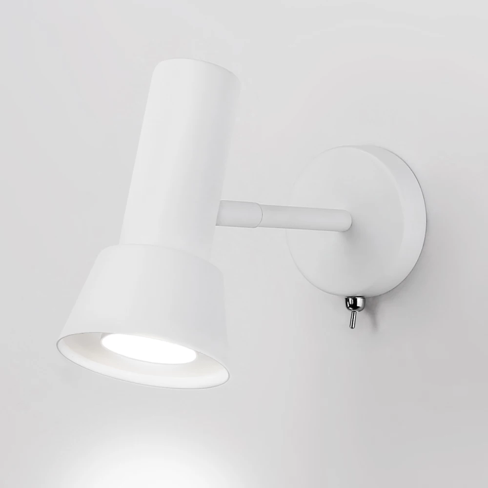 Настенный светильник с выключателем и сменной лампой GU10 TA13128 WH белый GU10 max 12W D85*L150*H240 - Viokon.com