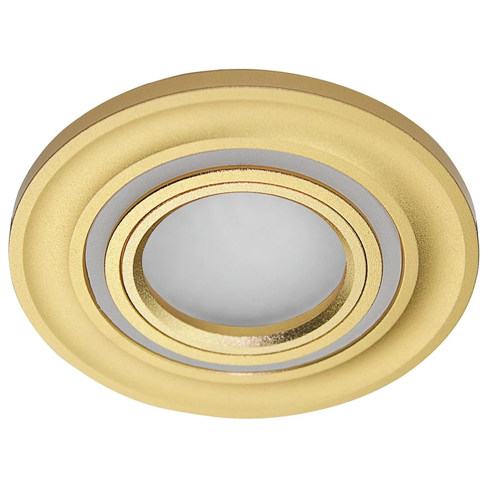 Светильник встраиваемый с белой LED подсветкой Feron CD600 потолочный MR16 G5.3 золото (29710) - Viokon.com