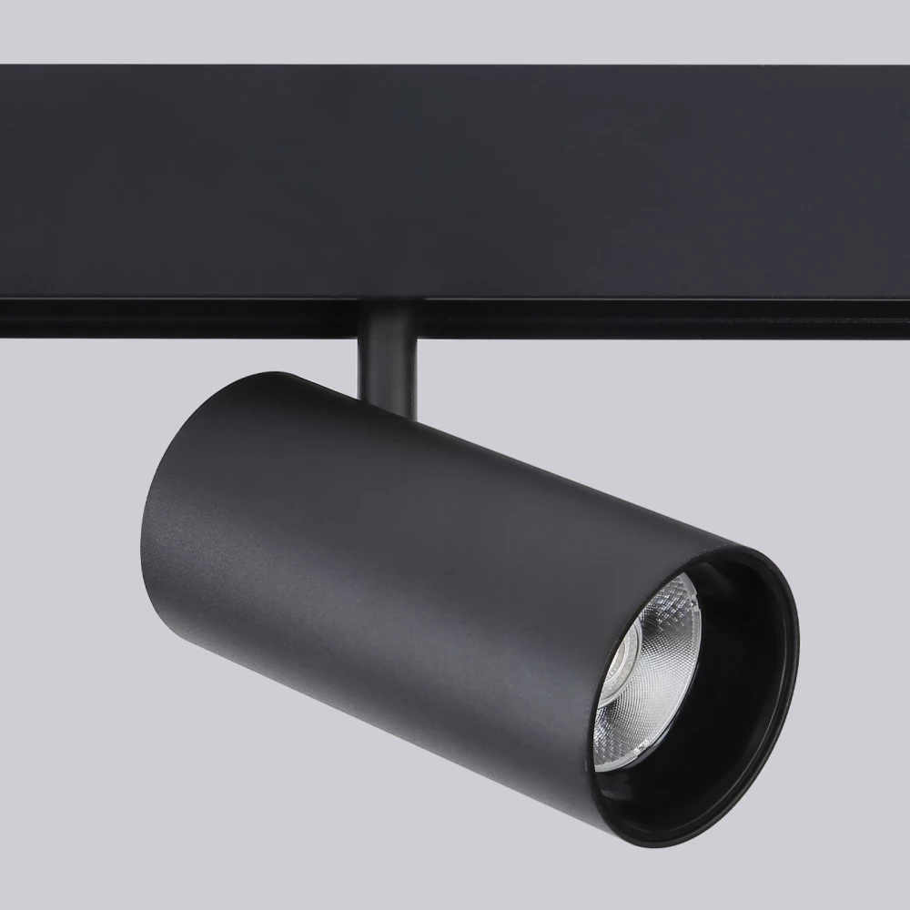Светильник светодиодный трековый для шинопровода Magnetic GL3841 BK черный IP20 20W 4200K 48V 24° D67*138 - Viokon.com