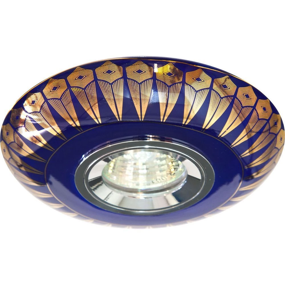 Светильник встраиваемый Feron C2727 потолочный MR16 G5.3 сине-золотистый (28356) - Viokon.com