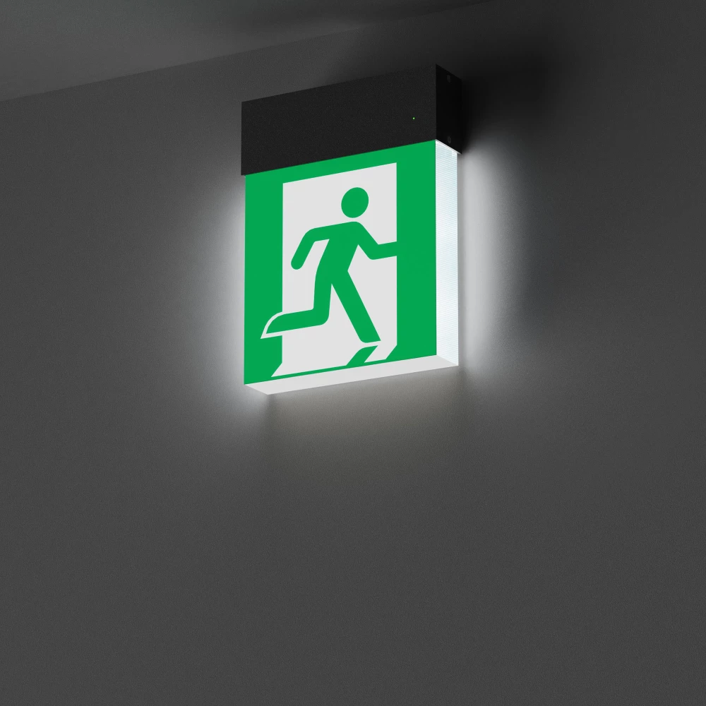 Световой указатель EMG-MARK-S-3H-BK (Arlight, IP40 Металл, 5 лет) 059801 - Viokon.com