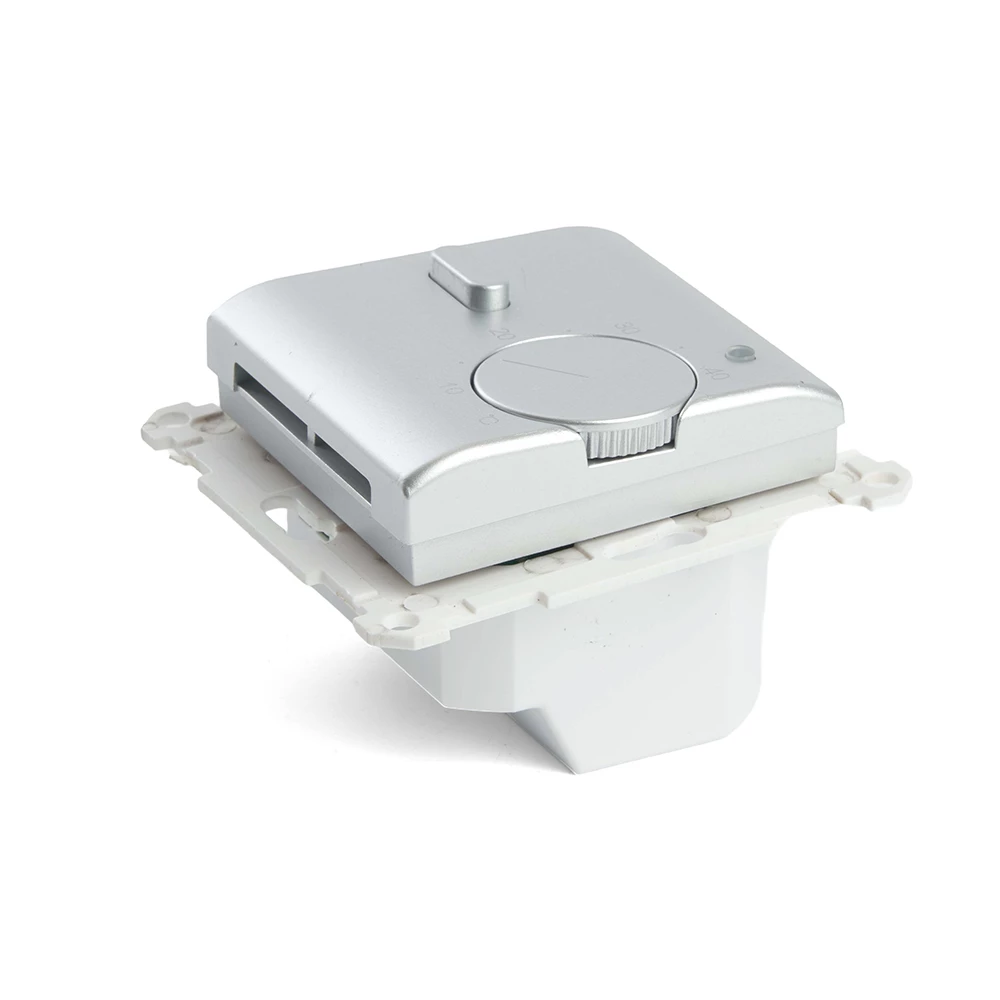 Терморегулятор механический для теплого пола (механизм), STEKKER GLS00-7117-01, 250В, 3500Вт, серия Катрин, белый (49740) - Viokon.com