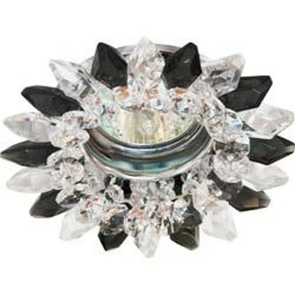 Светильник потолочный, MR16 G5.3 с прозрачным-серым стеклом, хром, с лампой, CD2315 (18649) - Viokon.com