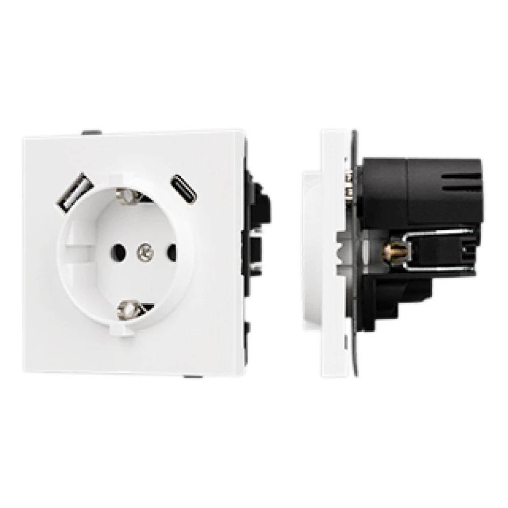 Механизм розетки с USB зарядкой SCT-TENDO-MUAC-PL-WH (230V, 16A) (Arlight, Белый) 054086 - Viokon.com