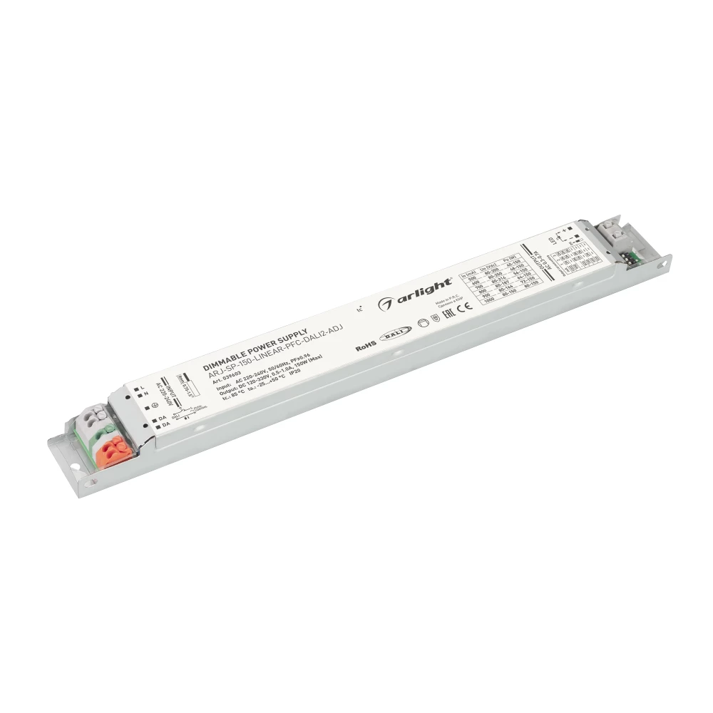 Блок питания ARJ-SP-150-LINEAR-PFC-DALI2-ADJ (150W, 120-330V, 0.5-1.0A) (Arlight, IP20 Металл, 5 лет) 039603 - Viokon.com