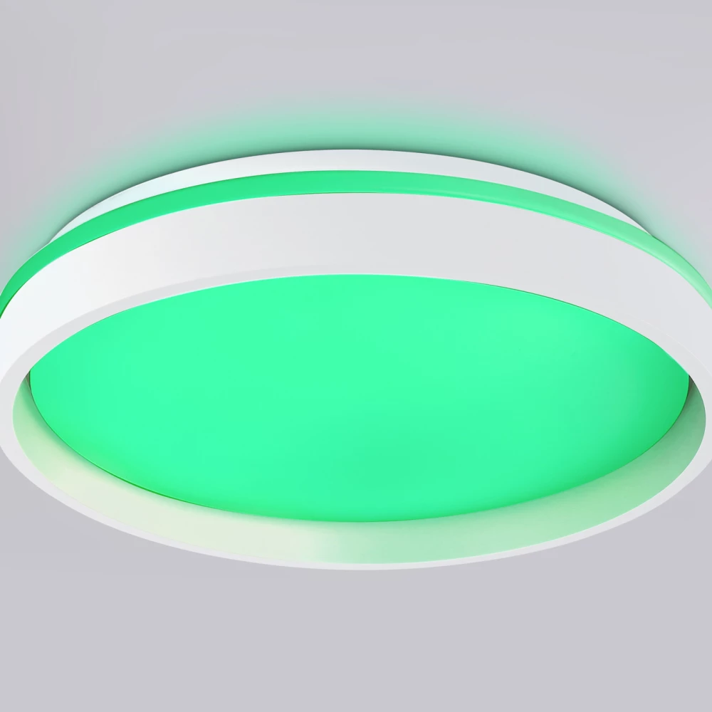 Светодиодный светильник RGB с пультом управления FZ601 WH/GD белый/золото IP20 46W 3000K-6500K+RGB D390*80 (ПДУ ИК) - Viokon.com