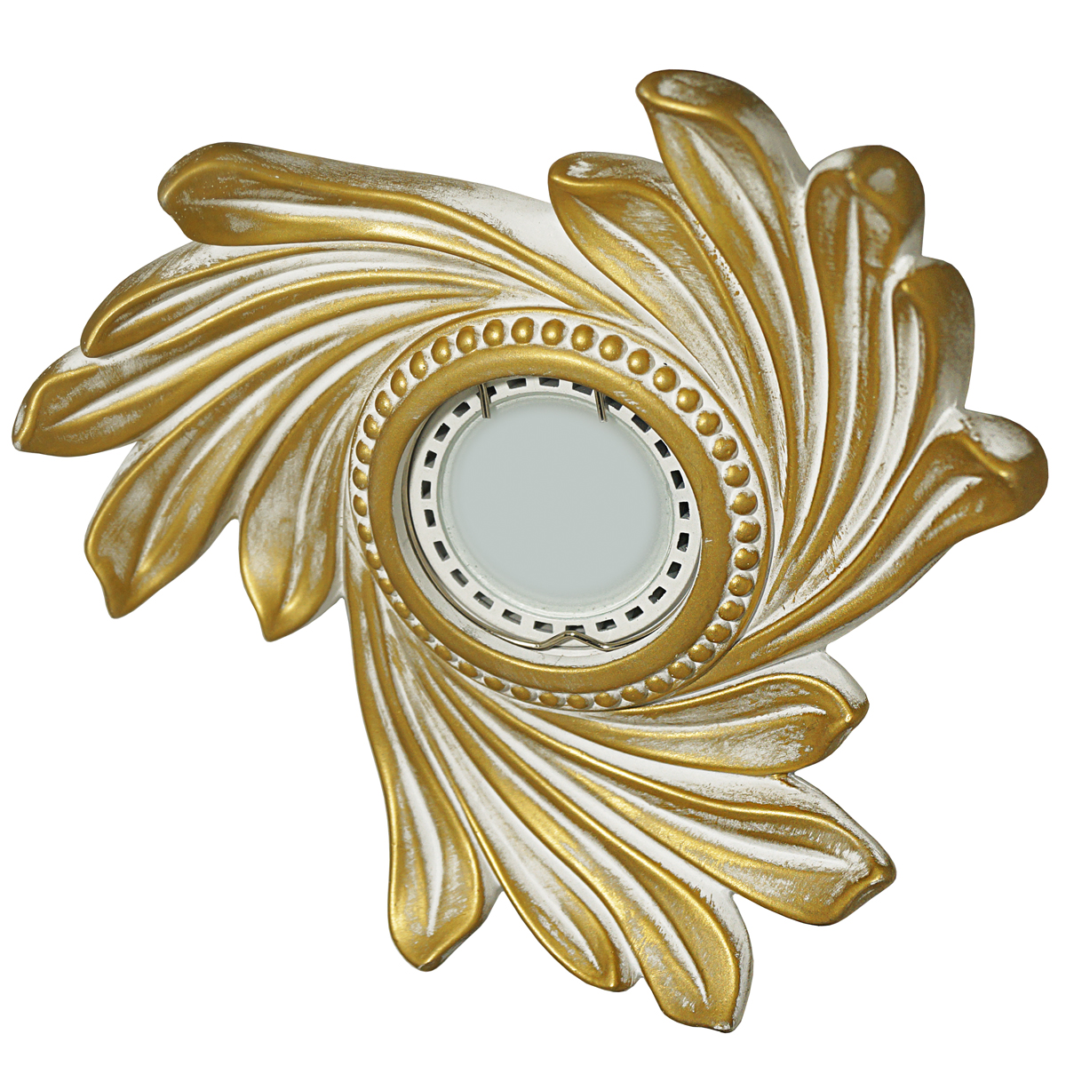 Встраиваемый гипсовый декоративный светильник RD-019 Wh/G - Viokon.com