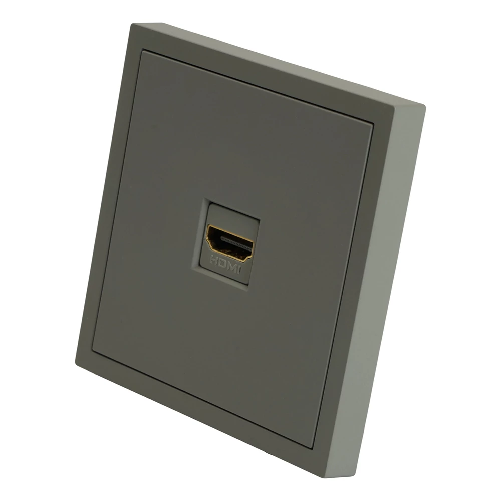 Розетка HDMI 2.0 Type A (механизм), серия Эмили, STEKKER, RST00-5118-10, платиново-серый, soft touch (50170) - Viokon.com