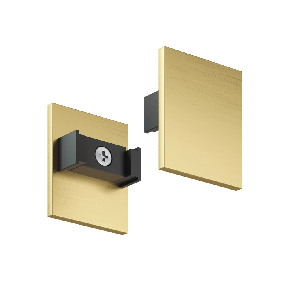 TR5735H-SB Торцевая заглушка высокая для использования с экраном для трека Shine серия Base комплект 2 шт сатинированная латунь алюминий - Viokon.com