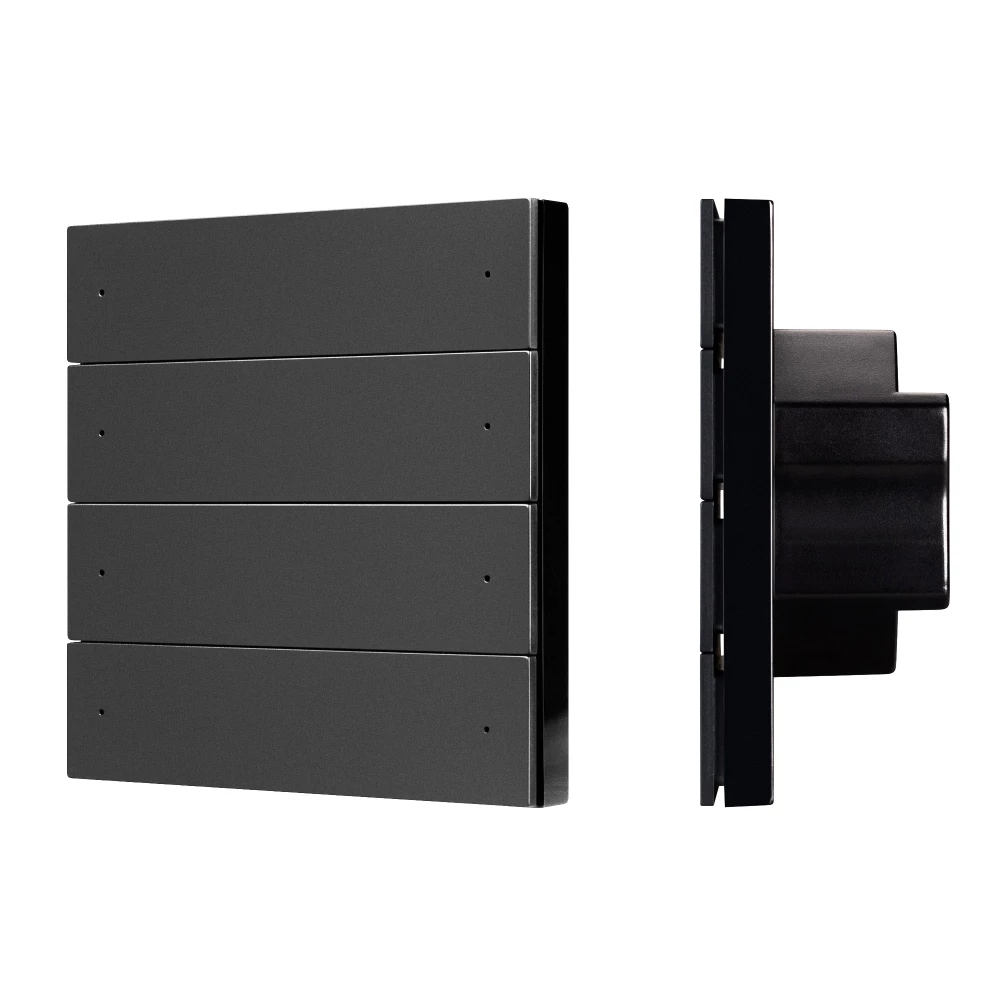 INTELLIGENT ARLIGHT Кнопочная панель SMART-DMX512-801-22-8G-8SC-DIM-IN Black (230V, 2.4G) (IARL, IP20 Пластик, 5 лет) 039316 - Viokon.com