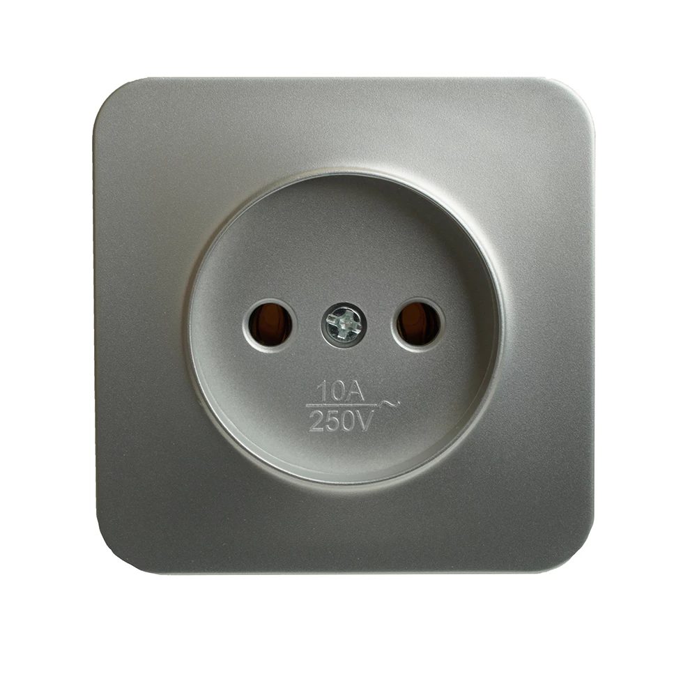 Розетка 1-местная б/з открытой установки, STEKKER, 250В, 10А, IP20, серия София, серебро, MST10-11-03 (49325) - Viokon.com