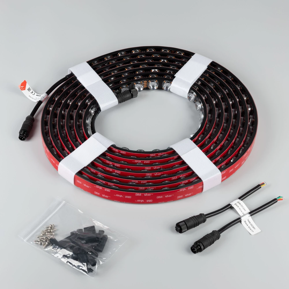 Лента герметичная FLT-PS-S42-BLACK-23mm 24V RGB (21 W/m, IP67, 15deg, 5m) (Arlight, -) 050117 - Viokon.com