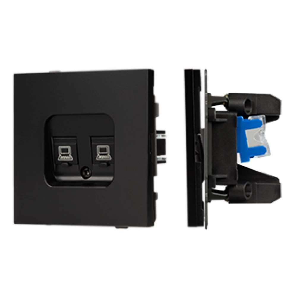 Механизм компьютерной розетки двойной SCT-TENDO-MPC2-PL-BK (RJ-45, CAT6) (Arlight, Черный) 054101 - Viokon.com