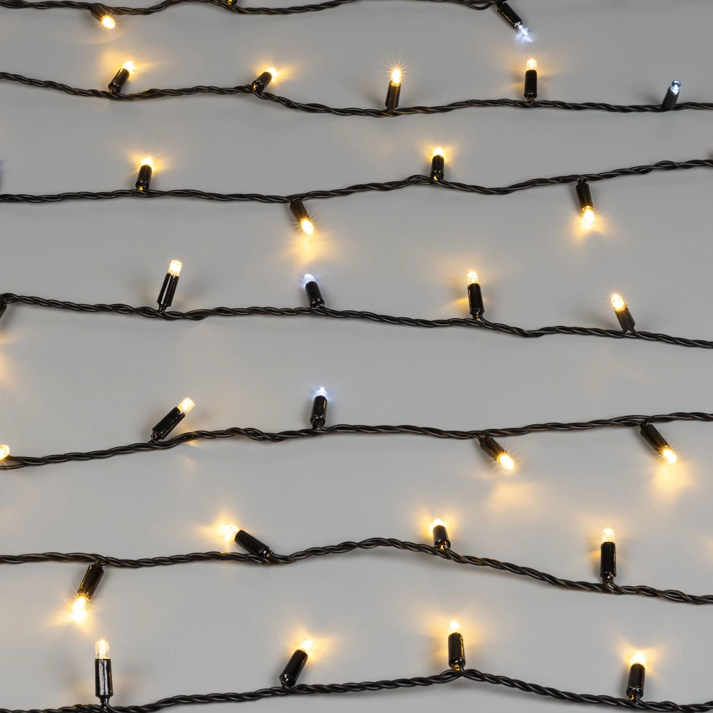 Светодиодная гирлянда ARD-STRING-CLASSIC-10000-BLACK-100LED-FLASH WARM (230V, 7W) (Ardecoled, IP65) 025795 - Viokon.com