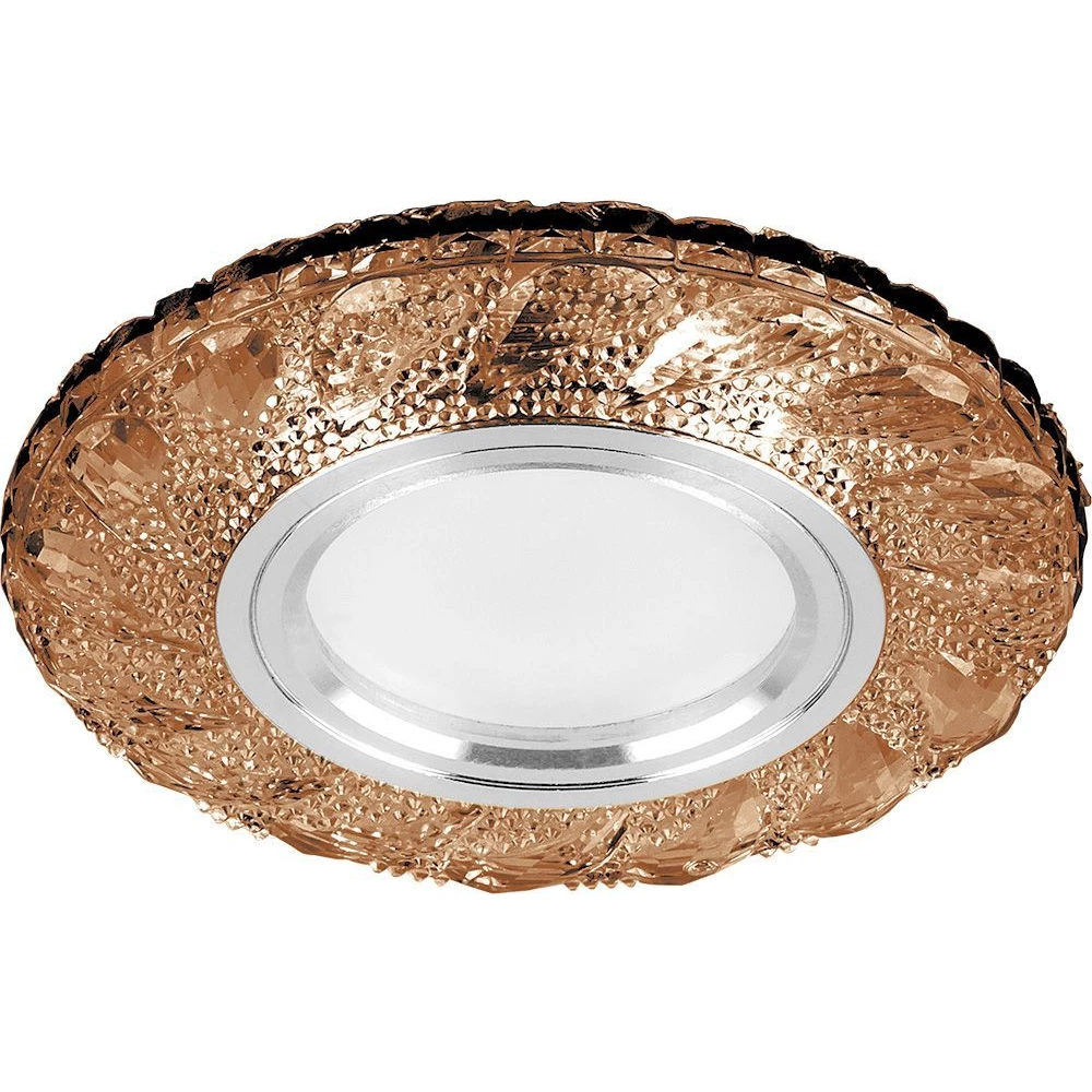 Светильник встраиваемый с белой LED подсветкой Feron CD907 потолочный MR16 G5.3 коричневый (28979) - Viokon.com