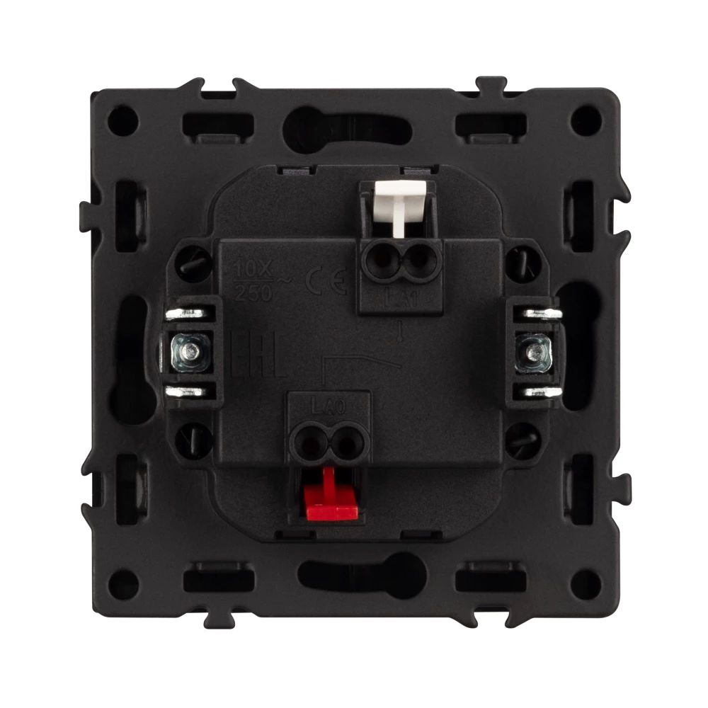 Механизм выключателя одноклавишный непроходной SWT-NOBE-MK01-SFPL-BK (230V, 10A) (Arlight, Черный оникс) 054243 - Viokon.com