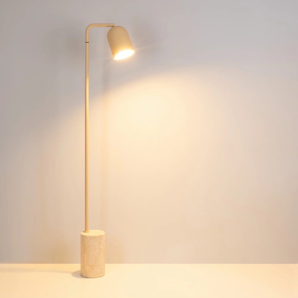 Светильник SP-MASON-FLOOR-R143-6W Warm3200-MIX (BG, 120 deg, 230V) (Arlight, IP20, Травертин, 5 лет) 060782 - Viokon.com