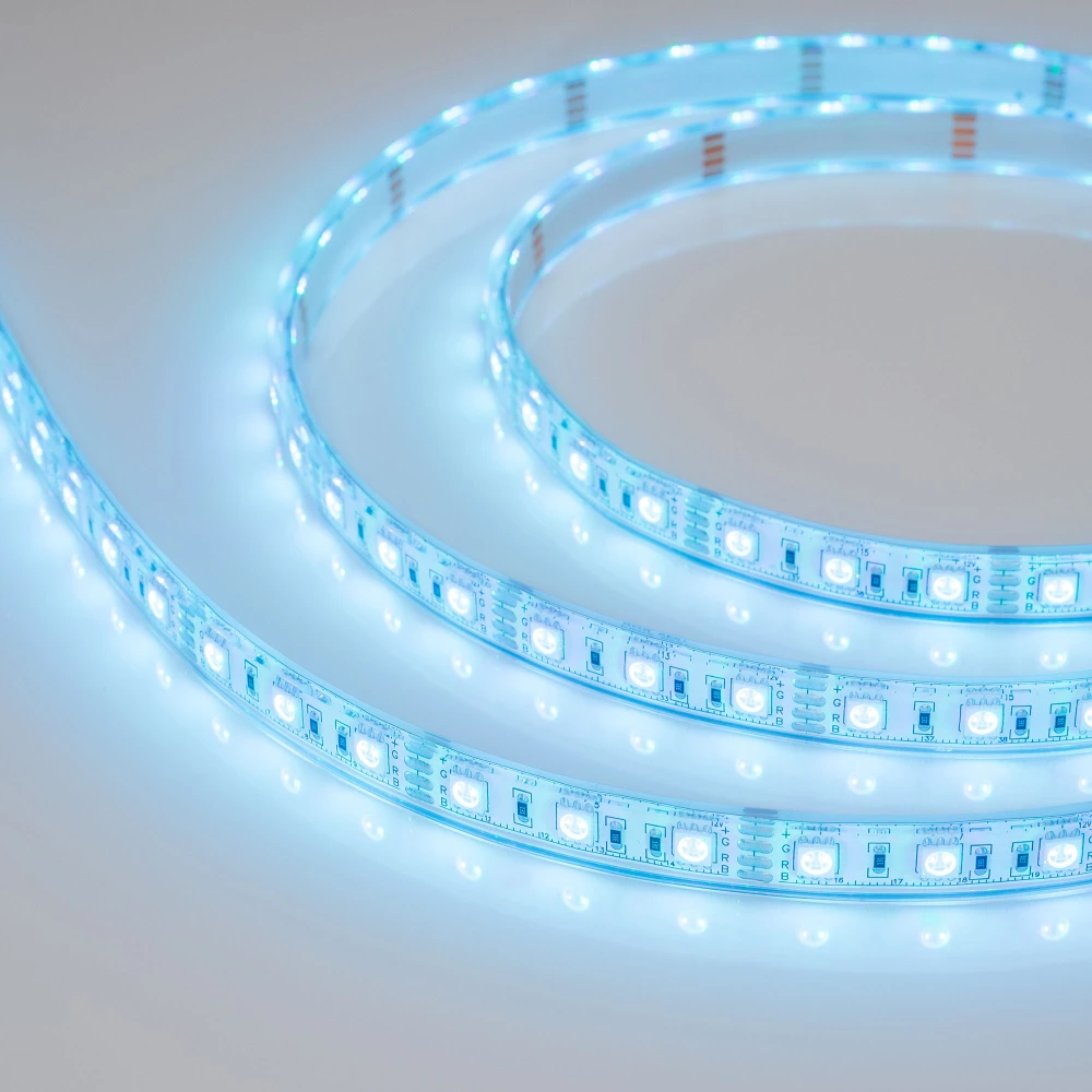 Лента герметичная RTW-PU-B60-12.5mm 12V RGB (14.4 W/m, IP68, 5060, 5m) (Arlight, -) 029599(2) - Viokon.com