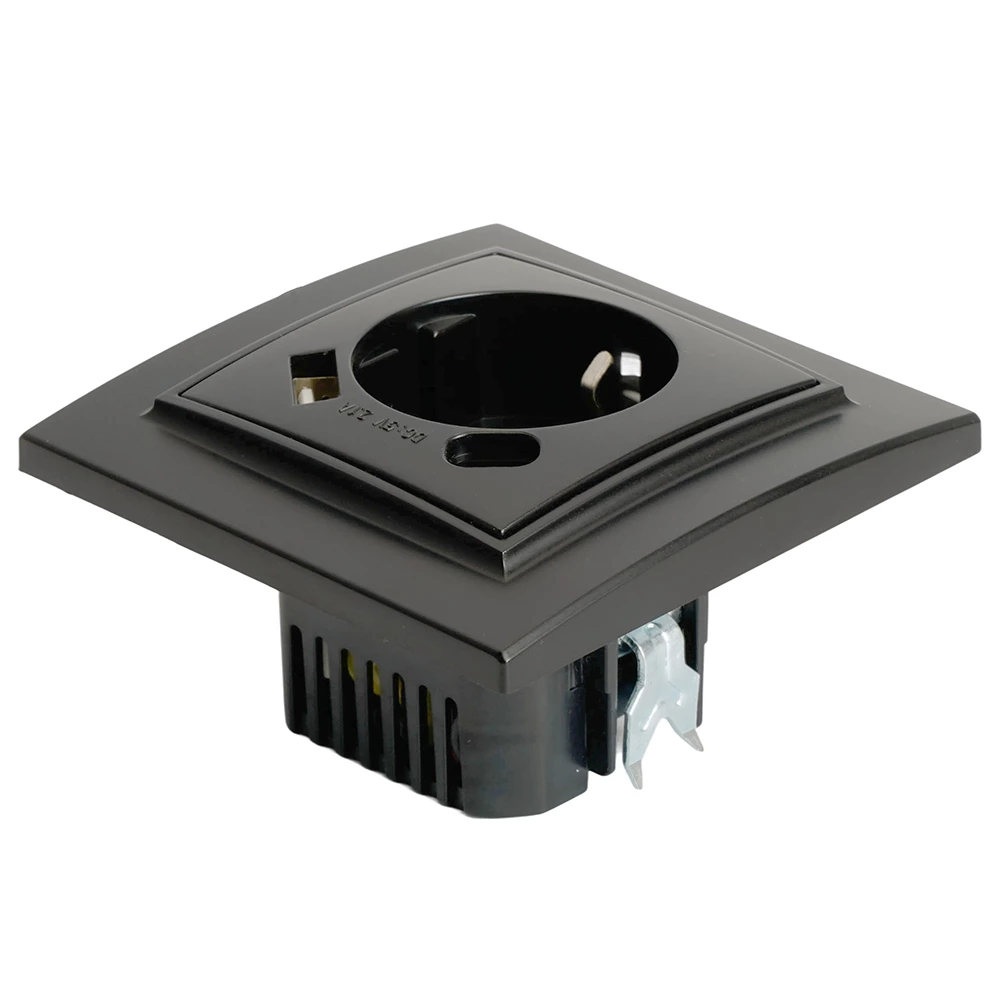 Розетка 1-местная с/з STEKKER, PST16-9016-03, 250В, 16А с USB+ type C, серия Эрна, черный (50078) - Viokon.com